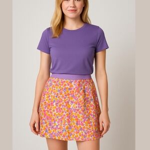 Victoria's Sectet Body By Victoria Multicolored Pleated  Mini Skirt - Size 6